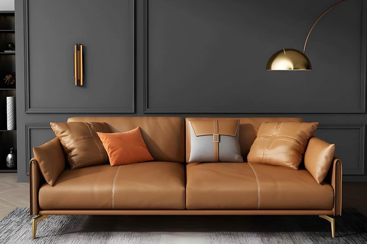 Isabella Modern Leather Sofa – Daia Home - Main Image