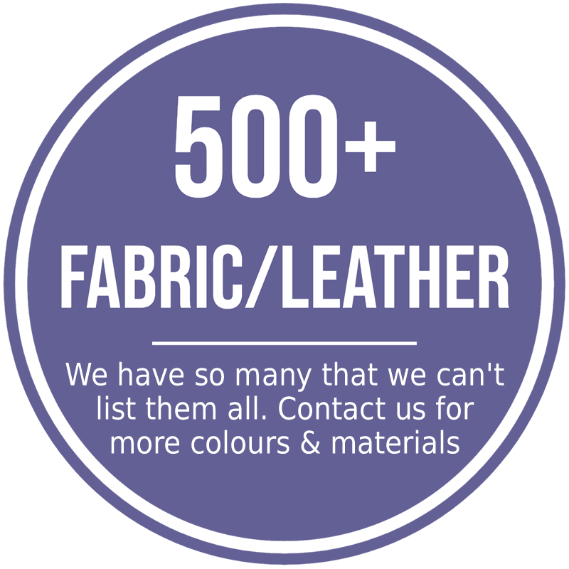  Ove 500 fabrics to choose from 