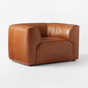 Accardi Modern Classic Leather Armchair - Daia Home