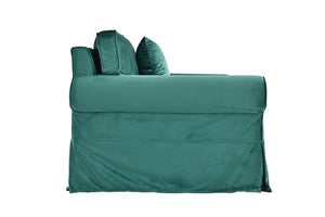 Branston Traditional Loose Cover Sofa - Forest Green Velvet