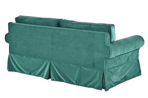 Branston Traditional Loose Cover Sofa - Forest Green Velvet