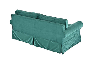 Branston Traditional Loose Cover Sofa - Forest Green Velvet