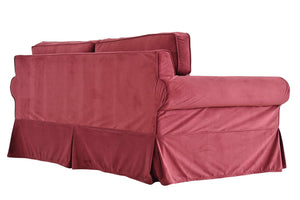 Branston Traditional Loose Cover Sofa - Red Velvet