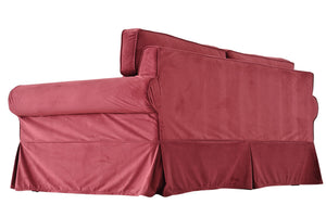 Branston Traditional Loose Cover Sofa - Red Velvet