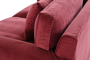 Branston Traditional Loose Cover Sofa - Red Velvet