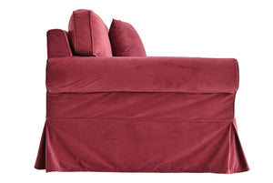 Branston Traditional Loose Cover Sofa - Red Velvet