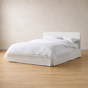 Avon Loose Washable Cover Linen Upholstered Bed - Kingsize Bed