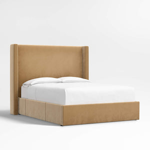 Baker Upholstered Bed With High Headboard and Storage - Daia Home