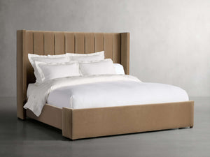 Beverly Contemporary Upholstered Bed With High Headboard - Daia Home