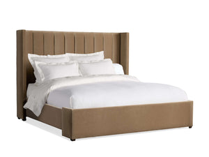 Beverly Contemporary Upholstered Bed With High Headboard - Daia Home