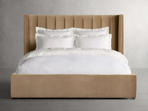 Beverly Contemporary Upholstered Bed With High Headboard - Daia Home