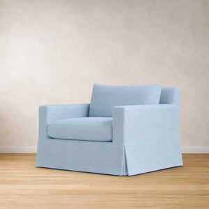 Bosa Loose Cover Linen Armchair - Ready To Deliver