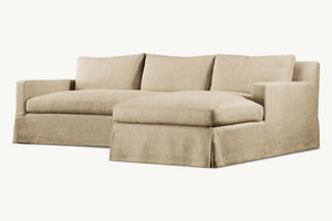 Bosa Linen Loose Cover Chaise Sofa