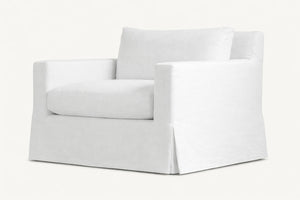 Bosa Loose Cover Linen Armchair - Ready To Deliver