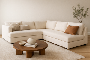 Cloud Cream Bouclé Corner Sofa 230cm x 230cm - Ready to deliver