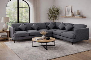 Modern Charcoal Corner Sofa 320cm x 240cm - Ready to deliver