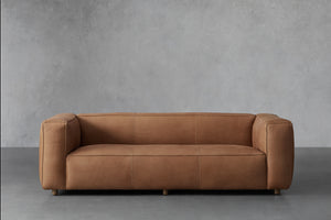 Ebbe Deep Seat Low Profile Modern Leather Sofa - Daia Home