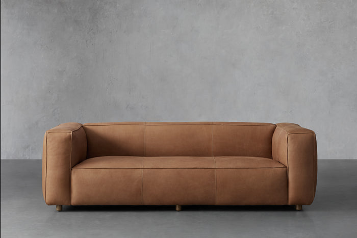 Ebbe Deep Seat Low Profile Modern Leather Sofa