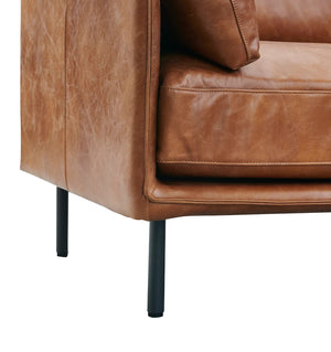 Ella Modern Minimalist Slim Leather Armchair