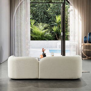 Ferrucci Modern Curved Back Sofa