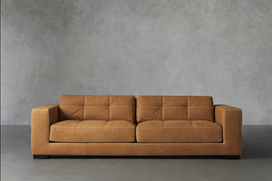 Freya Modern Classic Leather Sofa, Deep Soft Comfortable Seats - Daia Home