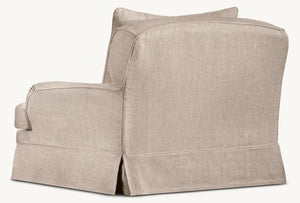 Griffin Classic English Loose Cover Linen Love Seat - Daia Home