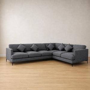 Hudson Charcoal Corner Sofa 320cm x 240cm - Ready to deliver