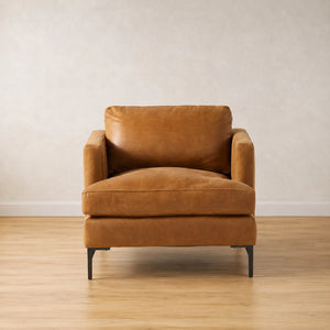 Hudson Mid Century Leather Armchair
