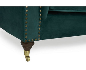 Humphrey Chesterfield 3 Seater Sofa in Deep Green Teal