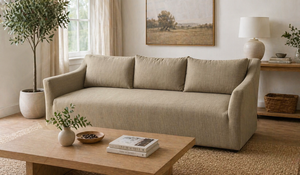 225cm Linen Blend Sofa - Ready to Deliver