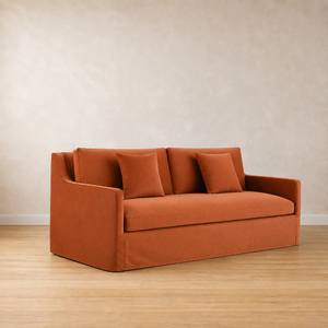 200cm Velvet Loose Cover Sofa - Ready To Deliver