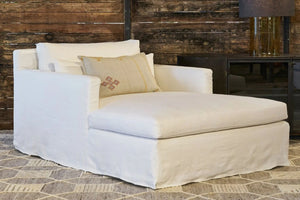 Lancini Washable Loose Cover Love Seat Chaise Lounge