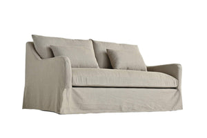 160cm Lilly Loose Cover Sofa in Spa Linen Bread Sack