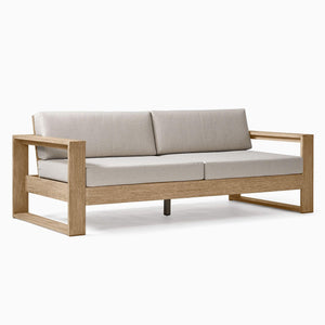 Lombardi Solid Wood Outdoor Teak Sofa - Daia Home