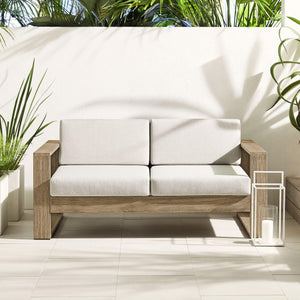 Lombardi Solid Wood Outdoor Teak Sofa - Daia Home