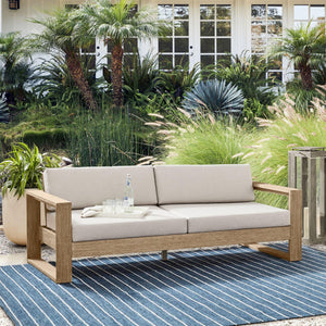 Lombardi Solid Wood Outdoor Teak Sofa - Daia Home