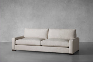 Malin Contemporary Fabric Sofa, High Back, Feather and Foam Filling - Daia Home