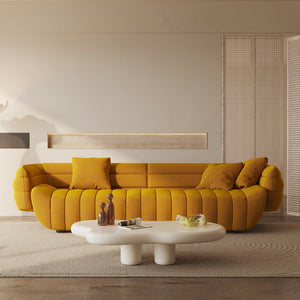 Mateo Modern Deconstructed Leather Sofa