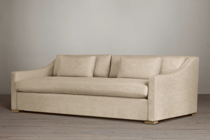 Monte Modern Deep Seat Slope Arm Sofa. Feather and Foam Seats