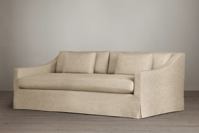 Prati Modern Classic Loose Cover Linen Sofa With Deep Feather Seats