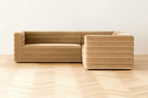Raffa vintage 70s Inspired corner sofa - Daia Home