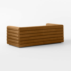 Raffa vintage 70s Inspired leather sofa - Daia Home