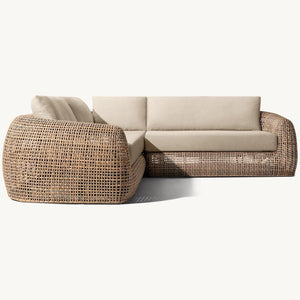 Rizzo All-Weather Resin Wicker Corner Sofa - Daia Home