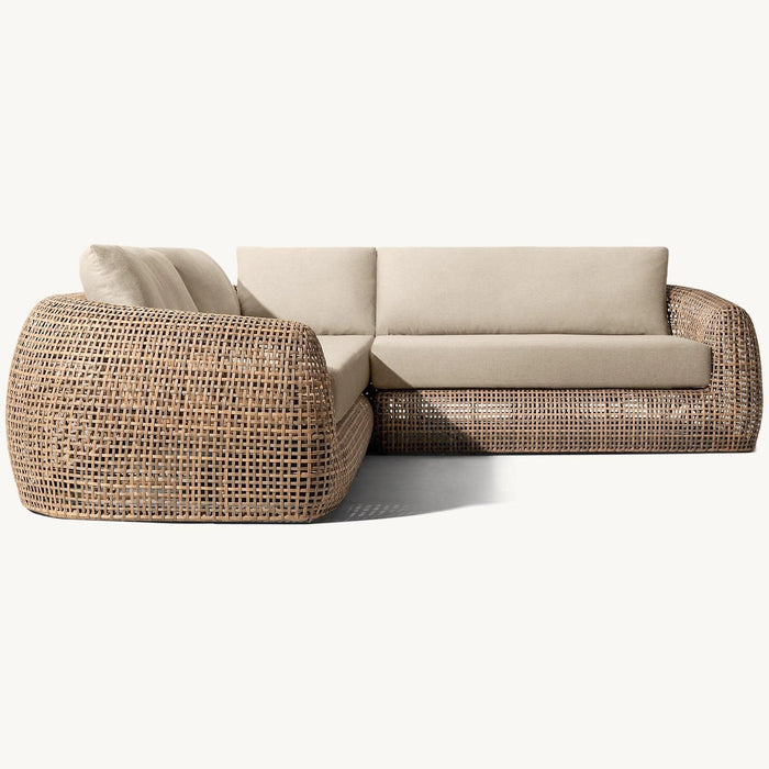 Rizzo All-Weather Resin Wicker Corner Sofa