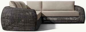 Rizzo All-Weather Resin Wicker Corner Sofa - Daia Home