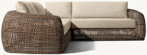 Rizzo All-Weather Resin Wicker Corner Sofa - Daia Home