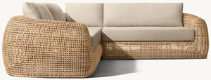 Rizzo All-Weather Resin Wicker Corner Sofa - Daia Home