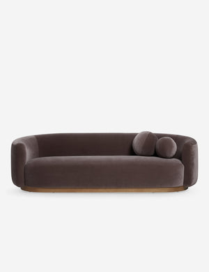 Romano Curved Sofa With Wooden Base - Daia Home