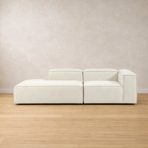 Russo 2-Piece Modular Chaise Sofa – Removable Washable Covers – Left Facing