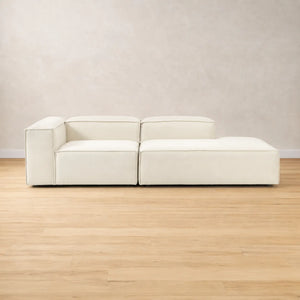 Russo 2-Piece Modular Chaise Sofa – Removable Washable Covers – Right Facing